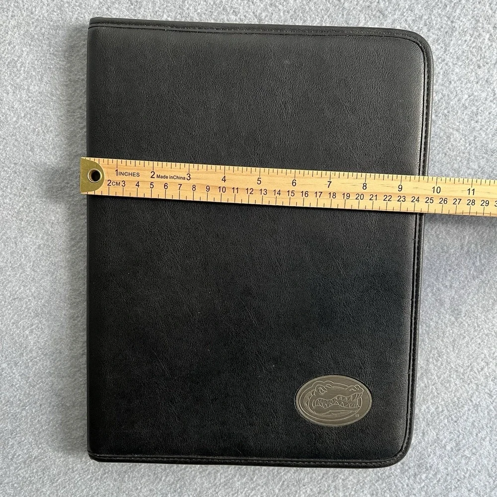Florida Gators UF Bi-Fold Writing‎ Note Pad Folio Black Faux Leather Portfolio